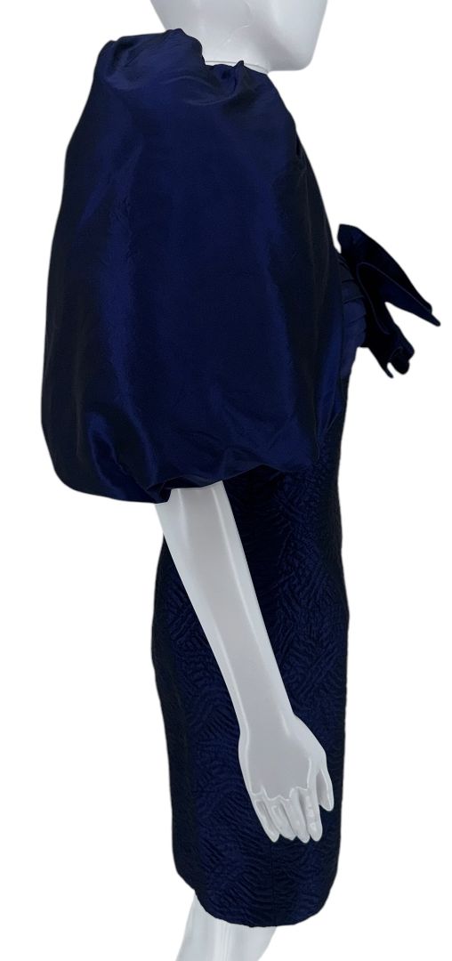 Patricia Rhodes Dramatic Puff-Sleeve Cocktail Dress — Size 4