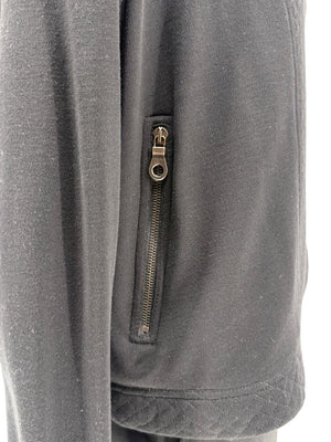 Chanel Black Quilted Wool Moto Zip Jacket – Size 46