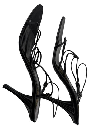 Anne Klein Black Strappy Heeled Sandals – Size 10 – With Original Box