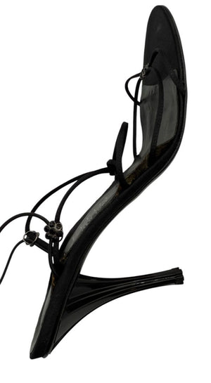 Anne Klein Black Strappy Heeled Sandals – Size 10 – With Original Box