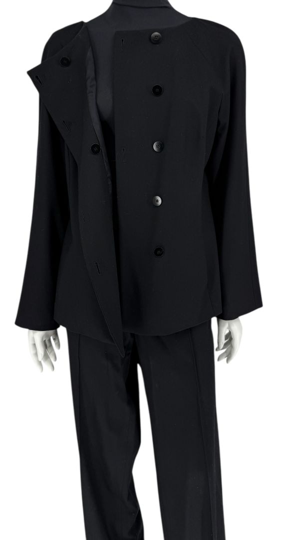 Emanuel Ungaro Black Wool Blend Pantsuit – Size 14/48