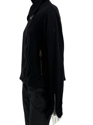 Chanel Black Quilted Wool Moto Zip Jacket – Size 46