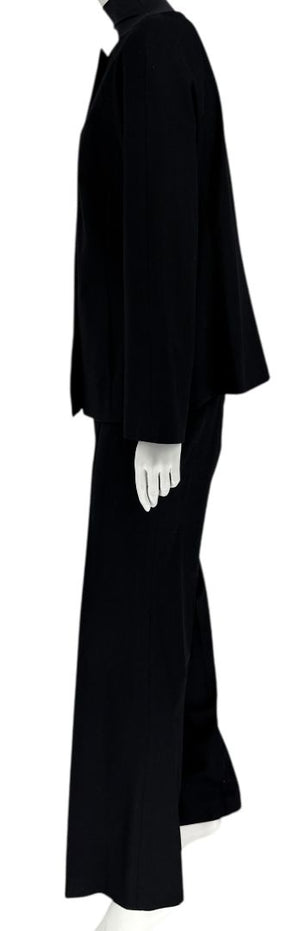 Emanuel Ungaro Black Wool Blend Pantsuit – Size 14/48