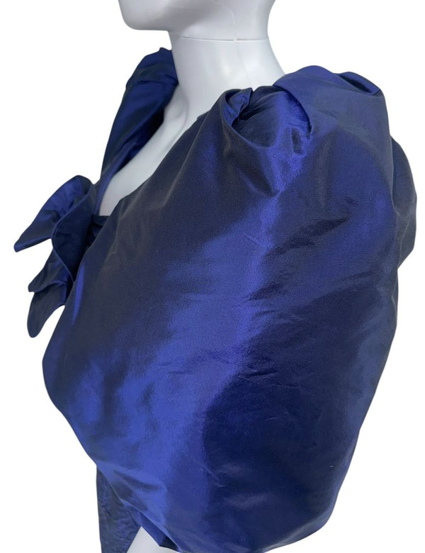 Patricia Rhodes Dramatic Puff-Sleeve Cocktail Dress — Size 4