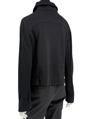 Chanel Black Quilted Wool Moto Zip Jacket – Size 46