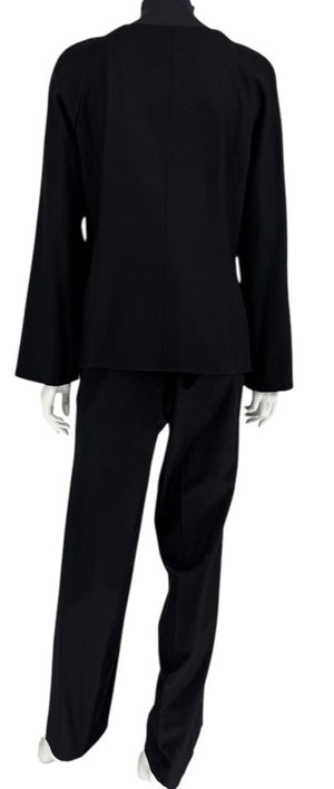 Emanuel Ungaro Black Wool Blend Pantsuit – Size 14/48