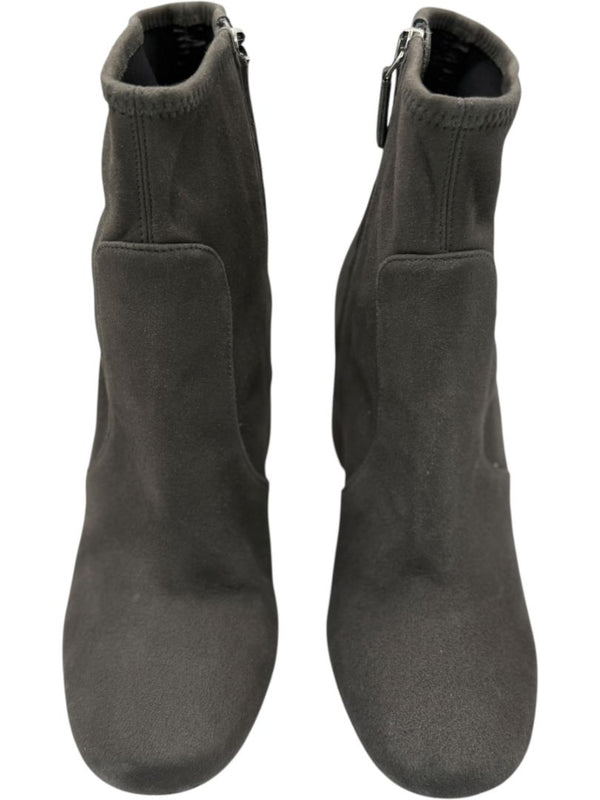 Prada Grey Suede Block Heel Booties – Size 39
