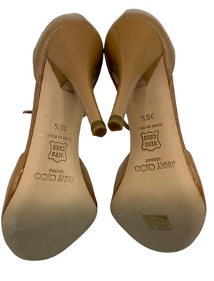 Jimmy Choo Patent Calfskin Nude Sandals - 36.5 Brand New In Box