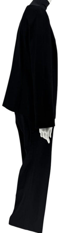 Emanuel Ungaro Black Wool Blend Pantsuit – Size 14/48