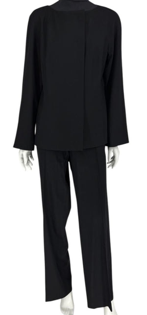 Emanuel Ungaro Black Wool Blend Pantsuit – Size 14/48