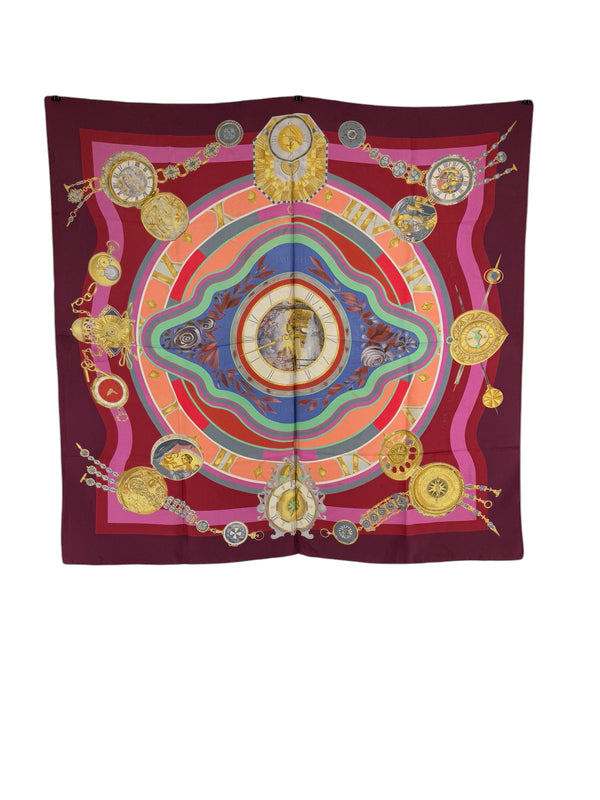 Hermes Parmi les Fleurs, Je Compte les Heures Silk Scarf