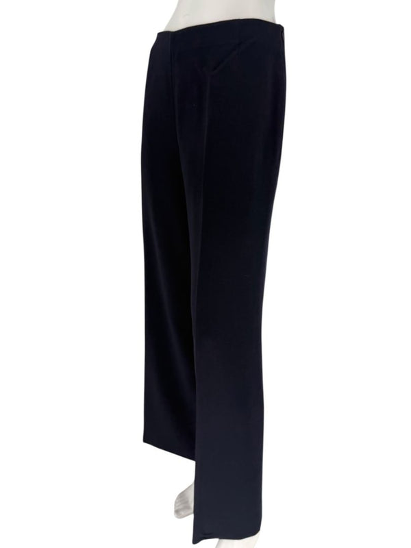 Rena Lange Navy Wide-Leg Tailored Trousers – Size US 12 / DE 42