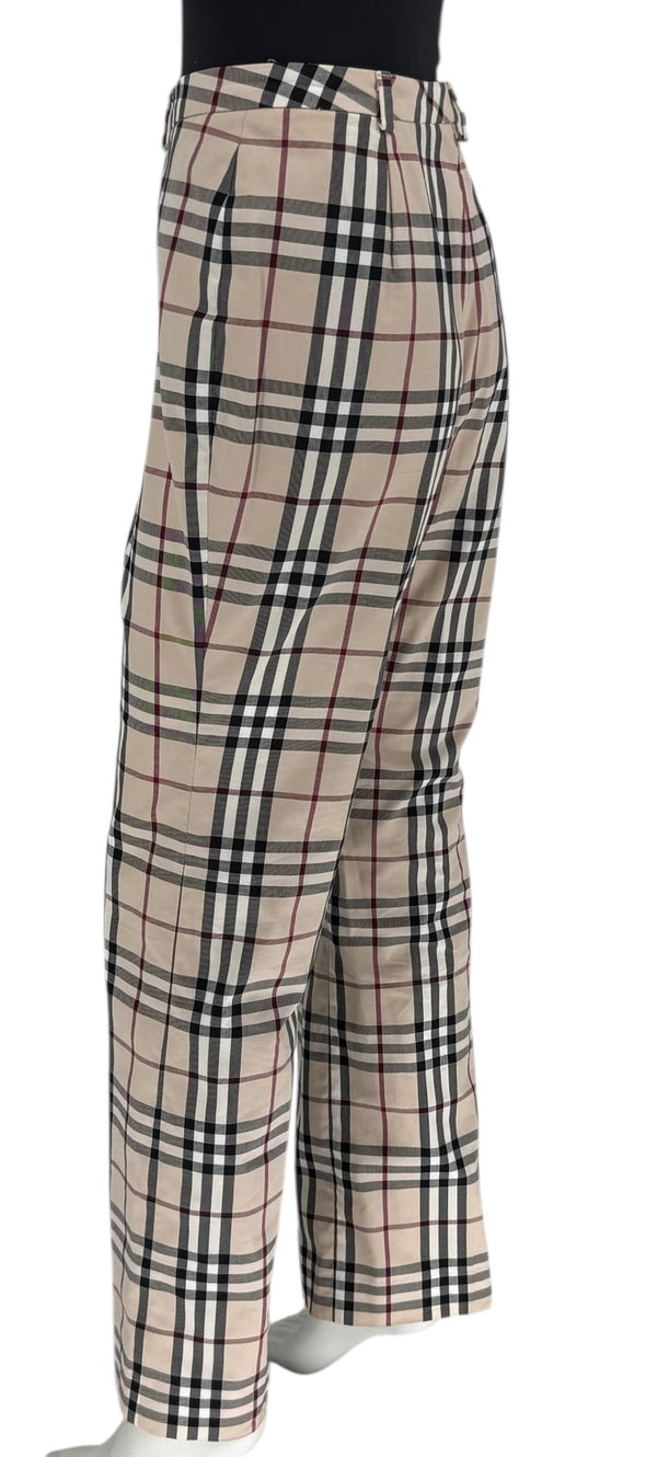 Burberry London Novacheck Straight-Leg Pants – Size UK 14 / US 12