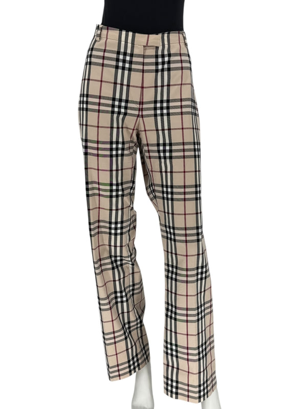 Burberry London Novacheck Straight-Leg Pants – Size UK 14 / US 12