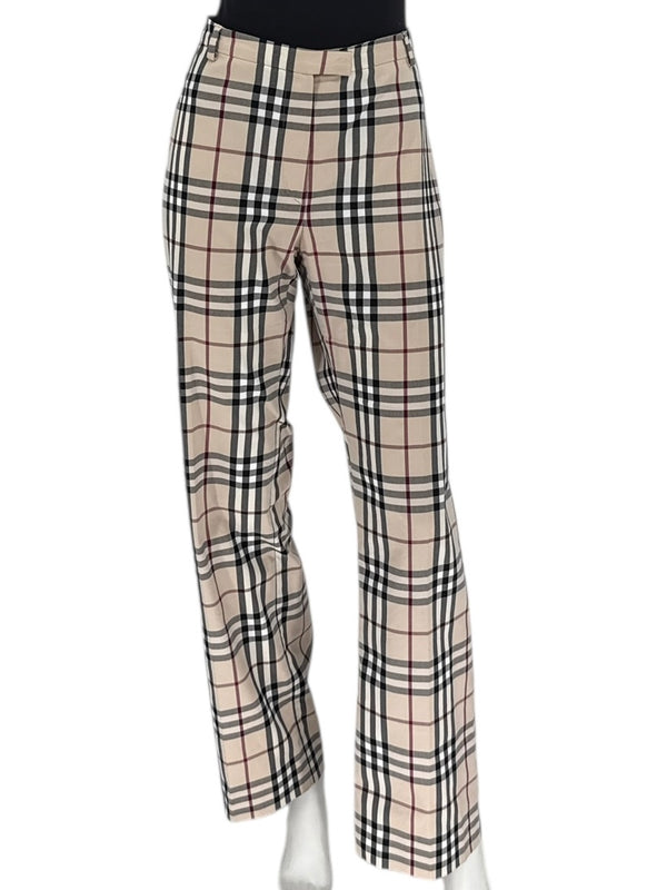 Burberry London Novacheck Straight-Leg Pants – Size UK 14 / US 12