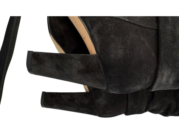 Manolo Blahnik Black Suede Slouch Knee-High Boots – Size 39.5