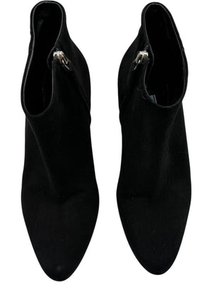 Prada Black Suede Block Heel Booties – Size 39