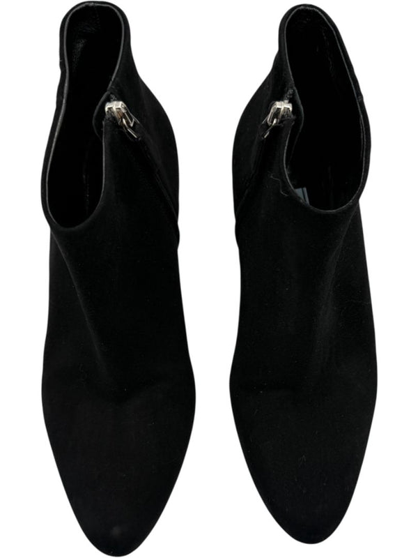 Prada Black Suede Block Heel Booties – Size 39