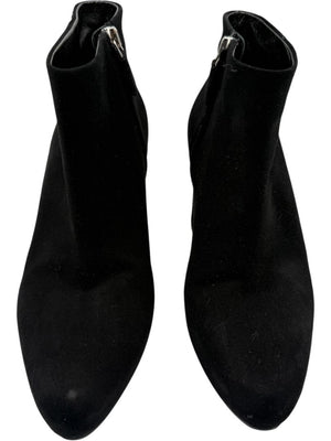 Prada Black Suede Block Heel Booties – Size 39