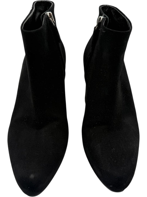 Prada Black Suede Block Heel Booties – Size 39