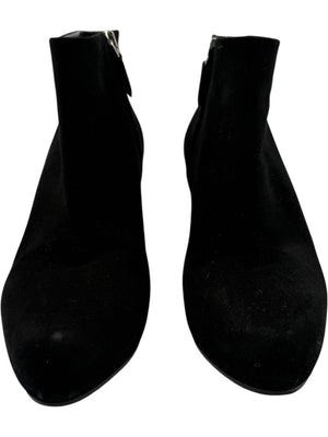 Prada Black Suede Block Heel Booties – Size 39