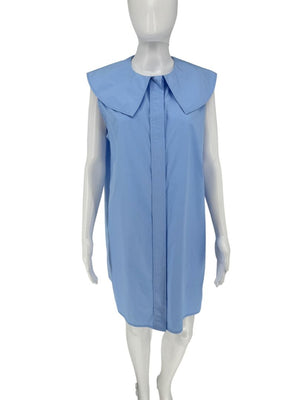 Loulou Studio Light Blue Sleeveless Poplin Tunic – Size L