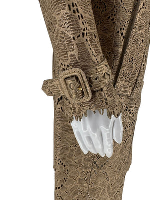 BURBERRY Prorsum Laser Cut Goat Leather Trench Size Small