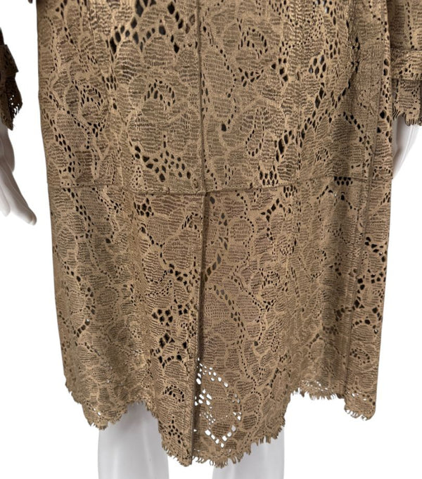 BURBERRY Prorsum Laser Cut Goat Leather Trench Size Small