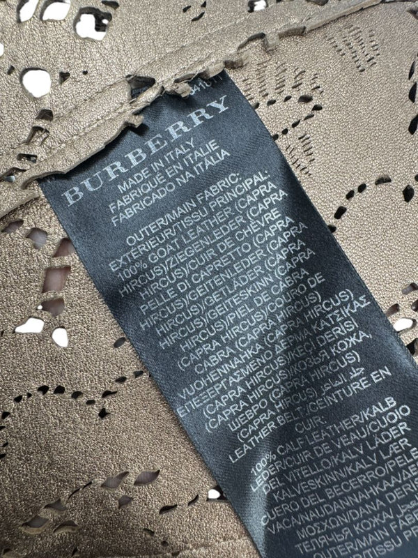 BURBERRY Prorsum Laser Cut Goat Leather Trench Size Small