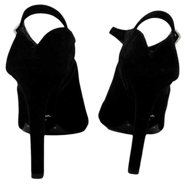 Prada Open-Toe Suede Heeled Sandals – Size 37 – Brand New in Box