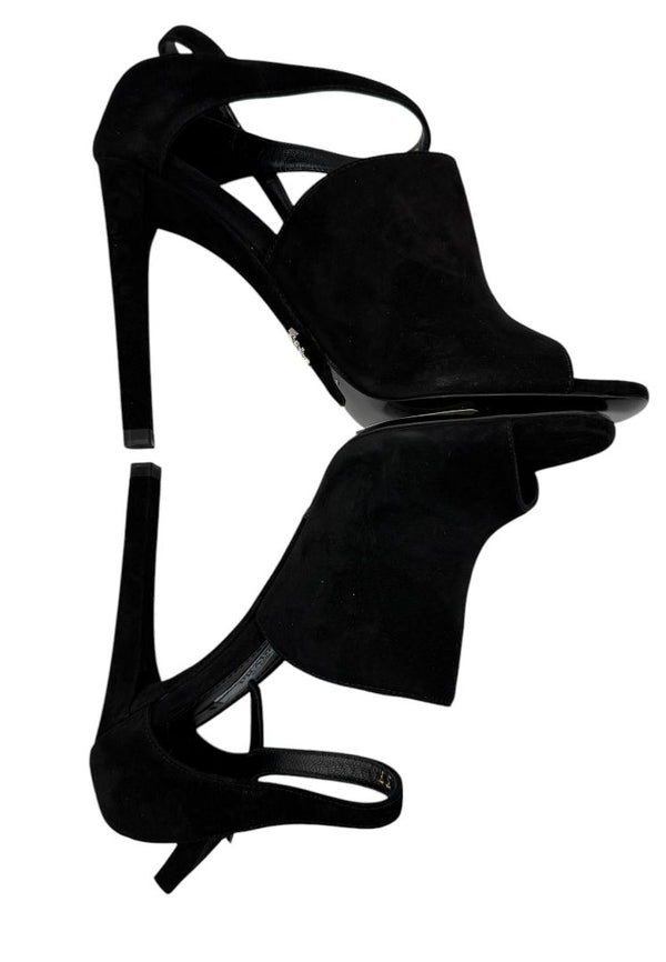 Prada Open-Toe Suede Heeled Sandals – Size 37 – Brand New in Box