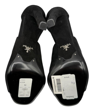 Prada Open-Toe Suede Heeled Sandals – Size 37 – Brand New in Box