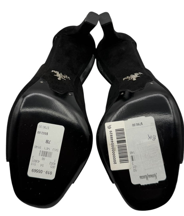 Prada Open-Toe Suede Heeled Sandals – Size 37 – Brand New in Box