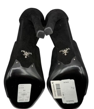 Prada Open-Toe Suede Heeled Sandals – Size 37 – Brand New in Box