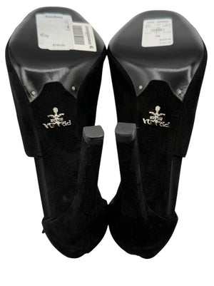 Prada Open-Toe Suede Heeled Sandals – Size 37 – Brand New in Box