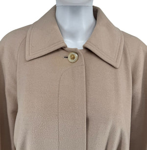 Louis Féraud Pale Blush Wool Swing Coat – Very Good Preowned Condition