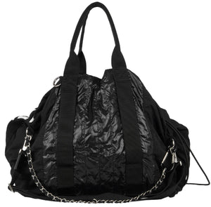 Chanel Black Slouchy Nylon Tote bag with Chain *Brand New*
