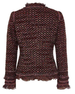 Typical Maison Common Signature Tweed Jacket Bordeaux – Size FR 36