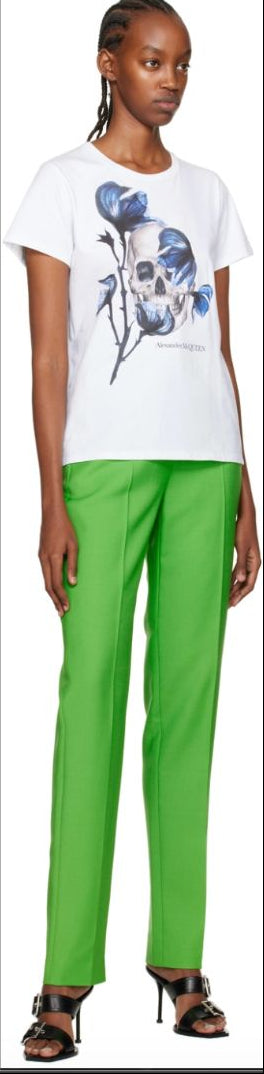 Alexander McQueen Neon Green Tailored Cigarette Pants – Size IT 40