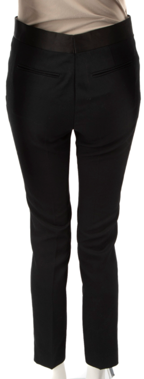 Céline Black Satin Trim Trousers - NWT - Size 42