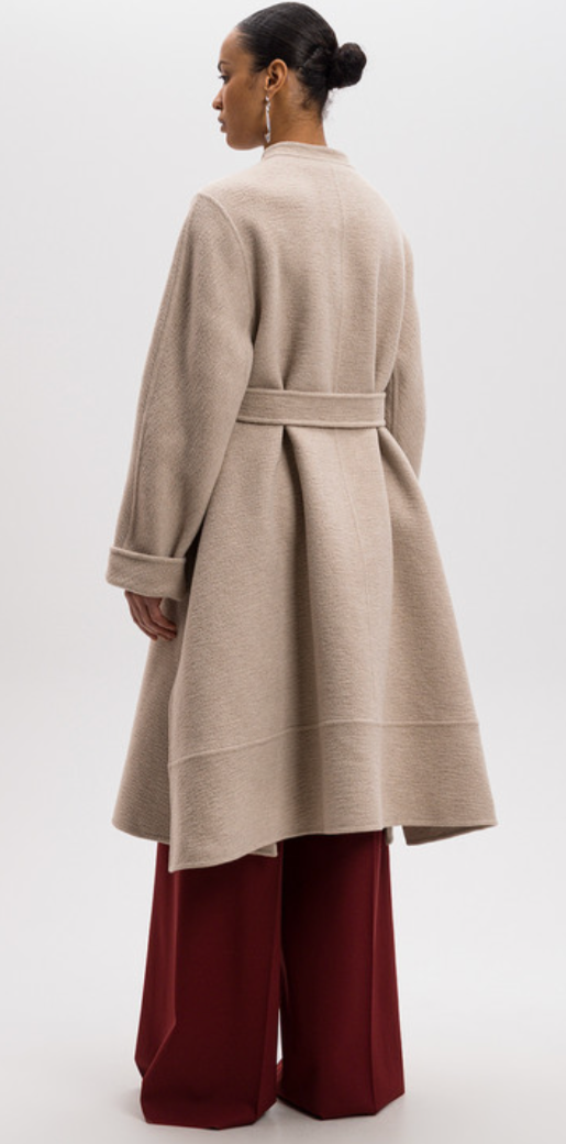 Max Mara Atelier Crewneck Long-Sleeved Coat - Size 2