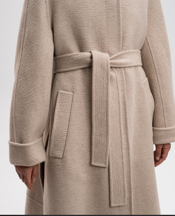 Max Mara Atelier Crewneck Long-Sleeved Coat - Size 2