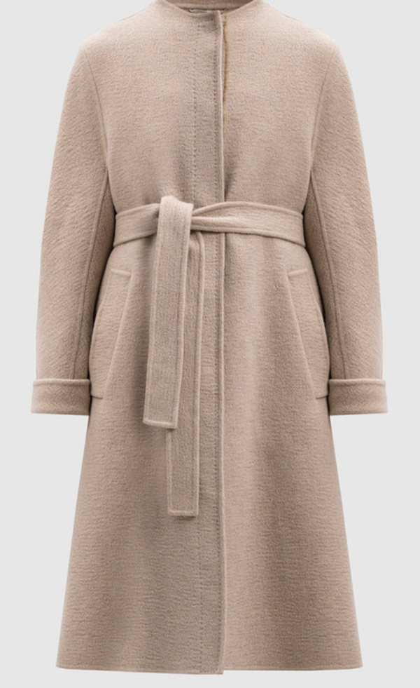 Max Mara Atelier Crewneck Long-Sleeved Coat - Size 2