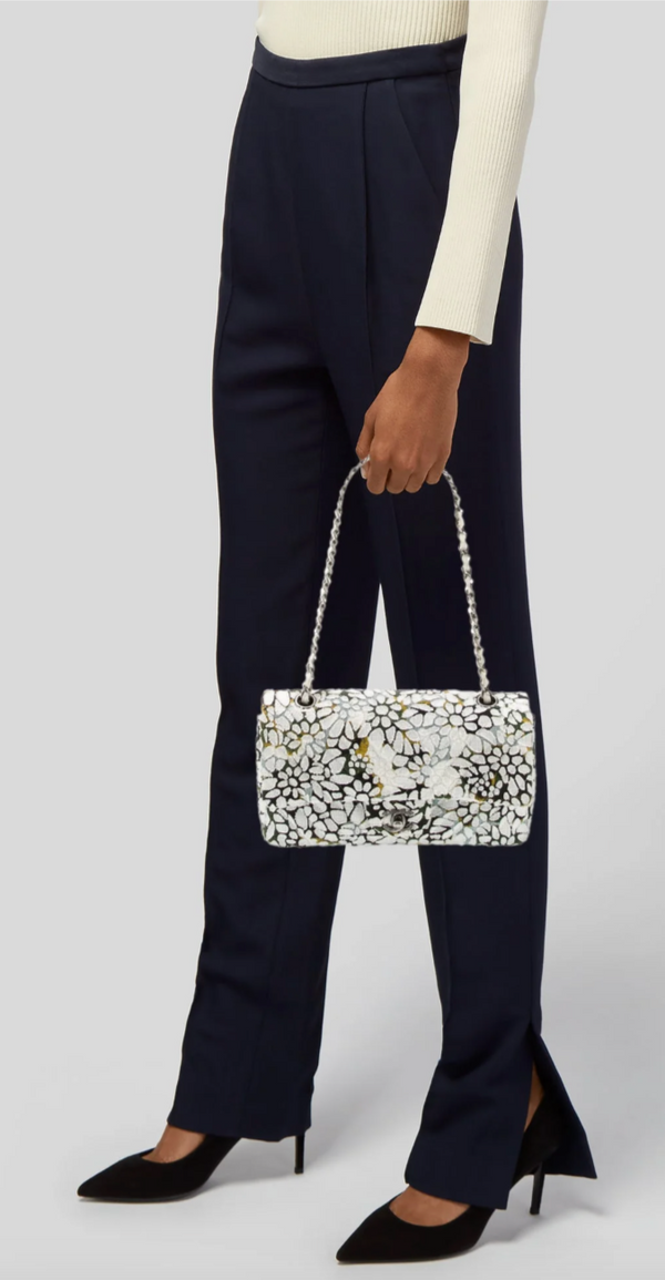 Chanel Double Flap Limited Edition Floral Tweed