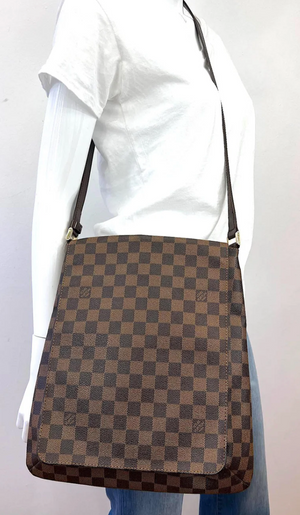 LOUIS VUITTON Musette Salsa GM Damier Ebene Crossbody Bag