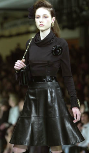 Chanel Chocolate Brown Lambskin Skirt – Size 42