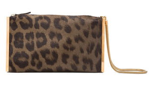 LANVIN Calf Hair Leopard Clutch – Excellent Pre-Owned Condition