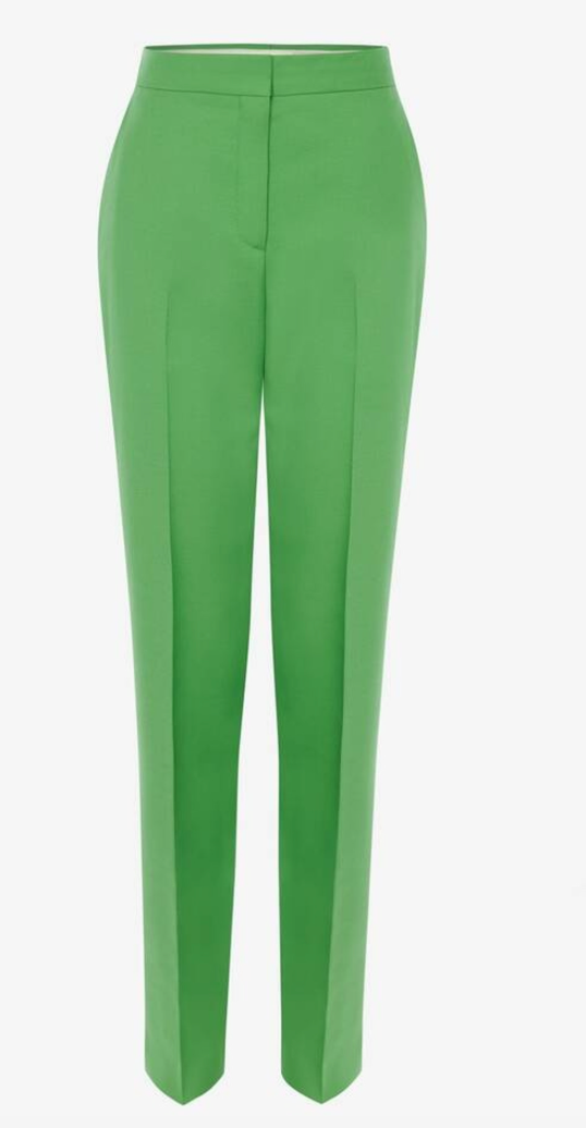 Alexander McQueen Neon Green Tailored Cigarette Pants – Size IT 40