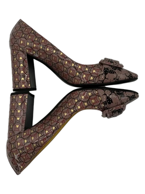 Bottega Veneta Women's Geometric Leather Pumps *NEW*