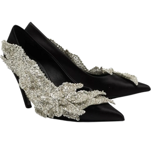 BALENCIAGA Sequin-embellished satin pumps *NEW*